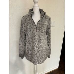 Weatherproof Vintage Women's Sherpa Pullover Gray Size M Mid-Length Casual